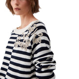 Maglia donna con ricami gioiello