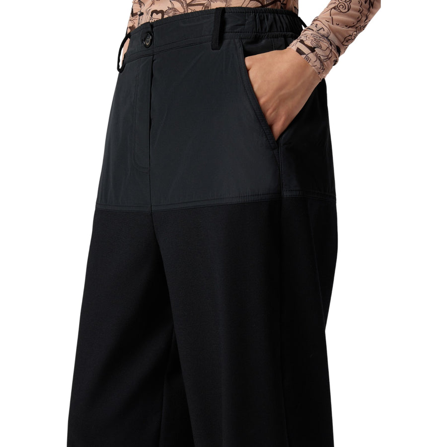 Pantaloni donna skinny con doppio tessuto