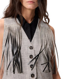Gilet donna con frange