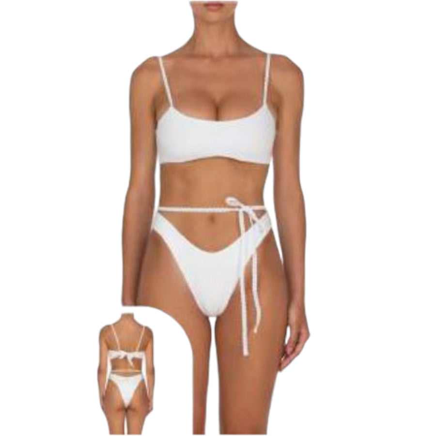 Bikini top con americano fisso clear donna