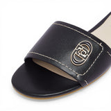 Ciabatte flat in pelle
