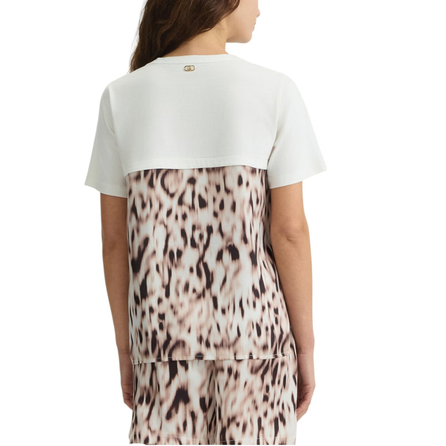 T-shirt donna in raso stampato
