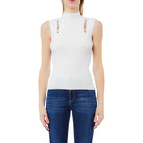 Maglia donna senza maniche con dettaglio cut-out