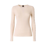 Maglia donna a costine con pizzo