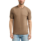 T-shirt uomo in maglia misto seta