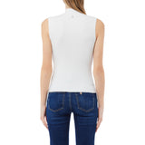 Maglia donna senza maniche con dettaglio cut-out