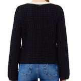 Giacca donna in maglia con constrasto colore