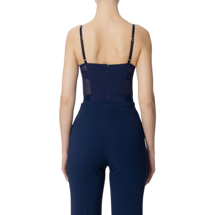 Body donna in crêpe e tulle