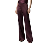 Pantaloni donna svasati in satin