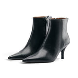 Tronchetti donna in pelle con tacco