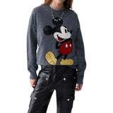 Maglia donna jacquard in lana Mr Mouse