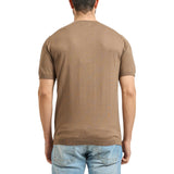 T-shirt uomo in maglia misto seta