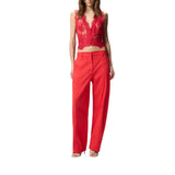 Gilet donna in pizzo valencienne floreale