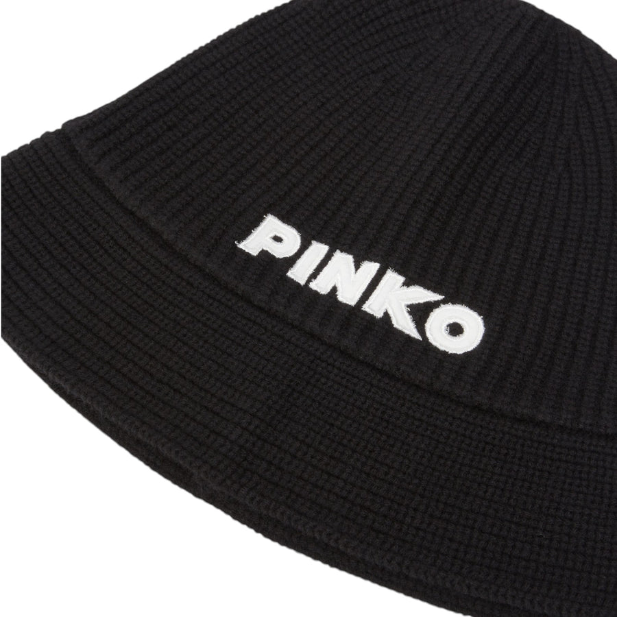 Cappello donna svasato in lana logo PINKO