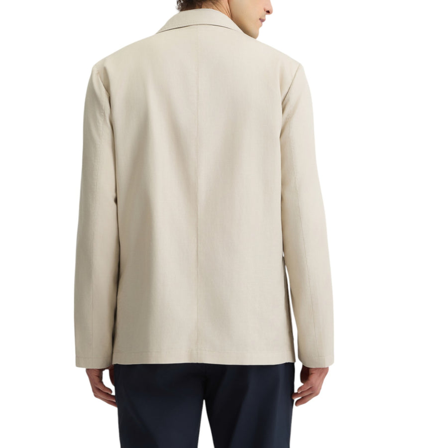 Blazer in lino e cotone
