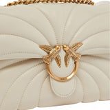 Borsa a tracolla grande Love Bag Puff in nappa trapuntata farfalla