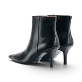 Tronchetti donna in pelle con tacco