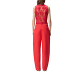 Gilet donna in pizzo valencienne floreale