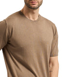 T-shirt uomo in maglia misto seta