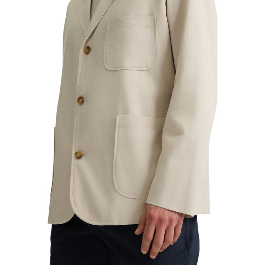 Blazer in lino e cotone