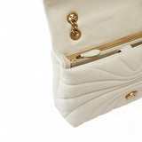 Borsa a tracolla grande Love Bag Puff in nappa trapuntata farfalla