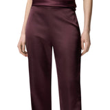 Pantaloni donna svasati in satin