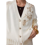 Cardigan donna con ricami gioiello
