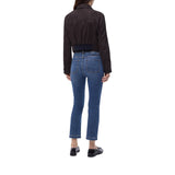 Giubbino donna cropped effetto pelle nabuk