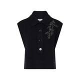 Gilet donna in lana con ricamo gioiello