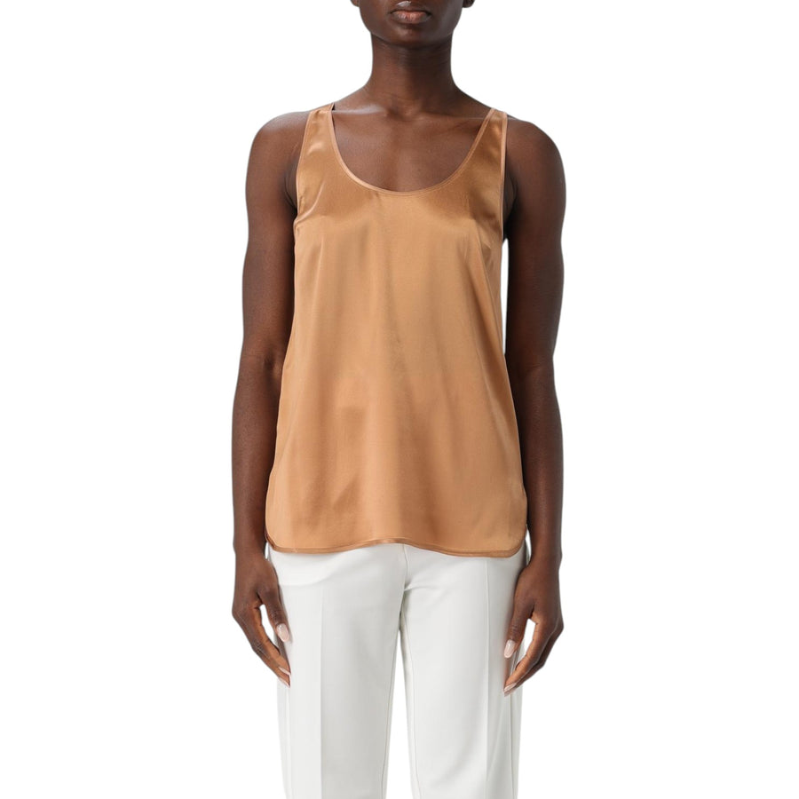 Canotta donna in satin di seta stretch