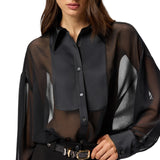 Camicia donna con dettaglio cut-out