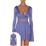 Crop top manica lunga donna