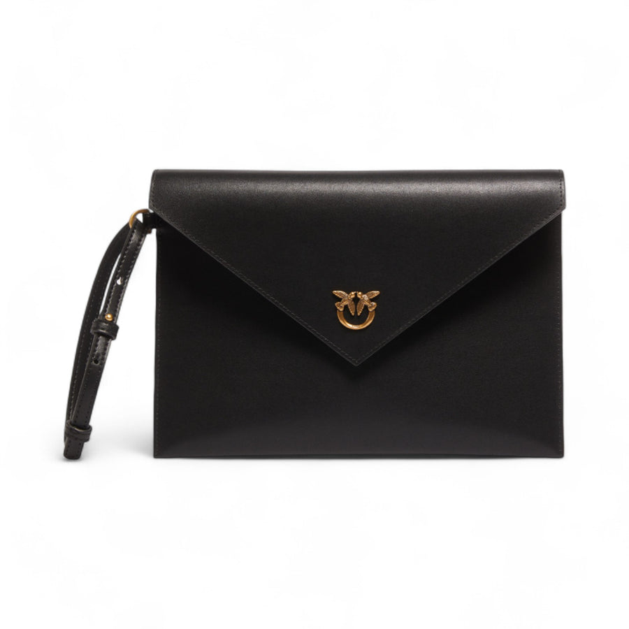 Pochette donna a mano in pelle con logo Love Birds