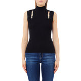 Maglia donna senza maniche con dettaglio cut-out