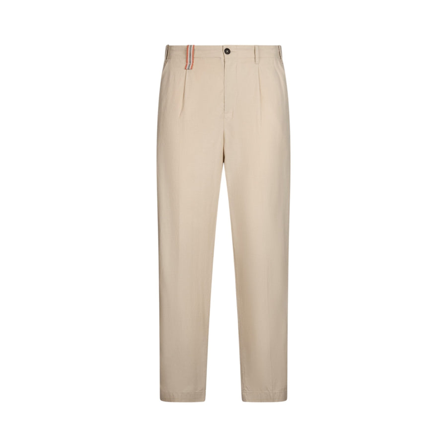 Pantaloni jacquard in misto lino