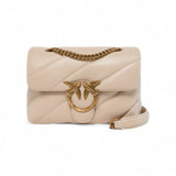 Borsa a tracolla piccola Love Bag Puff in nappa trapuntata