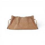 Pouch donna in suede con stampa cocco