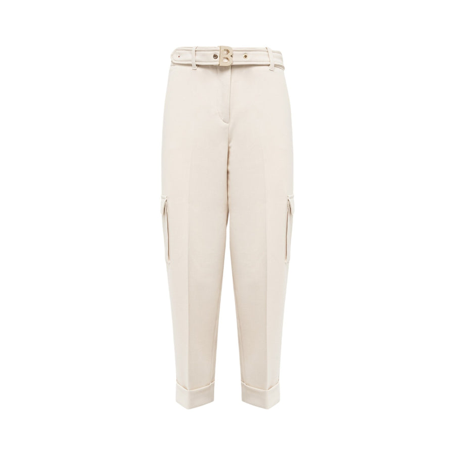 Pantaloni donna cargo in wool cady stretch