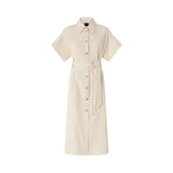 Abito donna chemisier midi con cintura