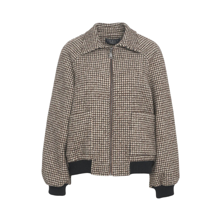 Bomber donna in pied de poule