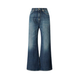 Jeans donna wide leg in denim soft