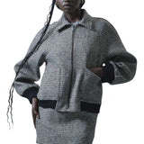 Bomber donna in pied de poule