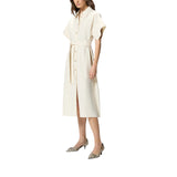 Abito donna chemisier midi con cintura