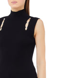 Maglia donna senza maniche con dettaglio cut-out