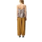 Top donna con spalline sottili e stampa snake