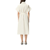 Abito donna chemisier midi con cintura