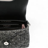 Borsa donna a tracolla con paillettes a spina di pesce