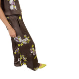 Pantaloni donna palazzo in raso di viscosa