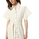 Abito donna chemisier midi con cintura