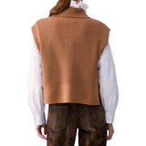 Gilet donna in lana con ricamo gioiello